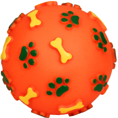 Игрушка для собак TRIOL Мяч с лапками и косточками 11 см 