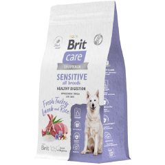 Сухой корм для собак BRIT Care Sensitive Healthy Digestion ягненок и индейка 1,5 кг 