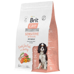 Сухой корм для собак BRIT Care Sensitive Metabolic морская рыба и индейка 3 кг 