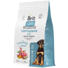 Сухой корм для щенков BRIT Care Puppy Junior L Healthy Growth ягненок и индейка 3 кг 