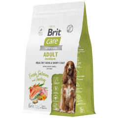 Сухой корм для собак BRIT Care M Healthy Skin&Shiny Coat лосось и индейка 3 кг 