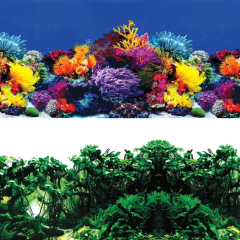 Фон для аквариума LAGUNA Обитатели рифа, джунгли 50x100 см 