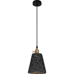 Светильник подвесной E27 60 Вт TRUENERGY искусственный камень черный гранит 