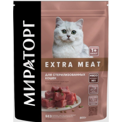 Сухой корм для стерилизованных кошек МИРАТОРГ Extra Meat
