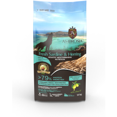 Сухой корм для щенков AMBROSIA Mediterranean Монопротеин сардина сельдь 1,5 кг 