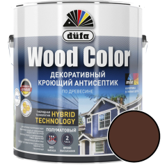 Антисептик DUFA Wood Color кроющий декоративный темный шоколад 2,5 л