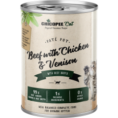 Влажный корм для котят CHICOPEE говядина курица оленина консерва 195 г 