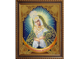 Алмазная вышивка АЛМАЗНАЯ ЖИВОПИСЬ Икона Остробрамская Богородица 22х28 см 