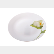 Тарелка стеклокерамическая обеденная DIVA LA OPALA Белая калла (13-126726)