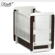 Кроватка детская KITELLI (KITO) Amore поперечный маятник белый с венге