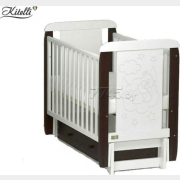 Кроватка детская KITELLI (KITO) Orsetto продольный маятник белый с венге