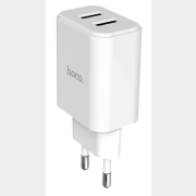 Сетевое зарядное устройство HOCO C62A Victoria Dual Port Charger USB 2.1A (EU) белый