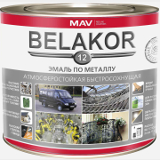 Эмаль алкидная BELAKOR 12 по металлу шоколадный 2 кг
