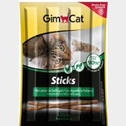 Лакомство для кошек GIMBORN GimCat Sticks ягненок и птица 4 штуки (4002064420820)