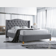 Кровать полуторная SIGNAL Aspen серый 140x200 см (ASPEN140SZD)
