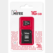 Карта памяти MIREX MicroSDHC 16 Гб UHS-I с адаптером SD (13613-ADSUHS16)