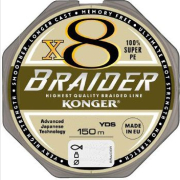 Леска плетеная KONGER Braider X8 Olive Green 0,12 мм/150 м (250150012)