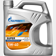 Моторное масло 5W40 полусинтетическое ГАЗПРОМНЕФТЬ Super 4 л (253142137)