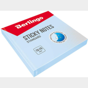 Блок самоклеящийся BERLINGO Standard 76х76 мм 100 листов голубой (HN7676SB)