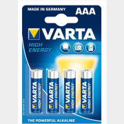 Батарейка ААА VARTA LONGLIFE 1,5 V алкалиновая 4 штуки