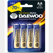 Батарейка АА DAEWOO High Energy 1,5 V алкалиновая 4 штуки (4895205006812)