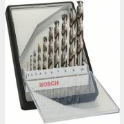 Набор сверл по металлу 10 штук BOSCH Robust Line HSS-G (2607010535)