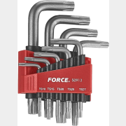Набор ключей Torx 5 лучей TS10-TS50 с отверстием 9 предметов FORCE (50913)