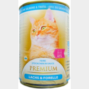 Влажный корм для кошек MY HAPPY PETS Premium лосось и форель консервы 415 г (4057626000743)