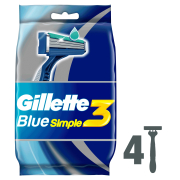 Бритва одноразовая GILLETTE Blue Simple 3 4 штуки (7702018429622)