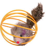 Игрушка для кошек TRIXIE Мышь с колокольчиком в шаре из проволоки d 6 см (4115)