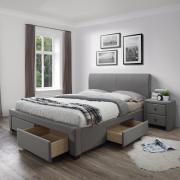Кровать двуспальная HALMAR Modena ткань серый 160х200 см (V-CH-MODENA_160-LOZ0)