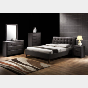 Кровать двуспальная HALMAR Samara темно-коричневый 160x200 см (V-CH-SAMARA-LOZ-C BRAZ)