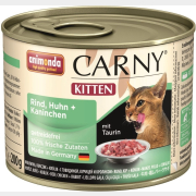 Влажный корм для котят ANIMONDA Carny Kitten говядина, курица и кролик консервы 200 г (4017721836975)