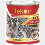 Грунт-эмаль алкидная DEKOR 3 в 1 серая 0,9 кг
