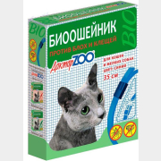 Биоошейник от блох и клещей для кошек и мелких собак ДОКТОР ZOO 35 см синий 6 штук (4640011540469)