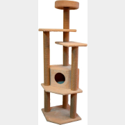 Игровой комплекс для кошек CAT-HOUSE Торнадо джут 50×50×180 см бежевый (4810801201775)