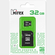 Карта памяти MIREX MicroSDHC 32 Гб Class 10 с адаптером SD (13613-AD10SD32)