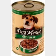 Влажный корм для собак DOG MENU говядина консервы 415 г (30197)