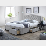 Кровать двуспальная SIGNAL Electra серый 160х200 см (ELECTRA160SZ)