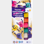Набор для лепки GENIO KIDS Тесто-пластилин 6 цветов с блестками (TA1091)