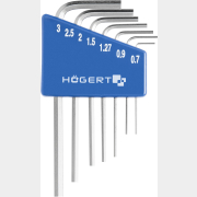 Набор ключей шестигранных 0,7-3 мм 7 предметов HOEGERT (HT1W800)