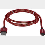 Кабель DEFENDER USB08-03T PRO USB-A - MicroUSB красный (87801)