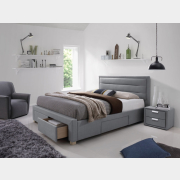 Кровать двуспальная SIGNAL Ines серый 160х200 см (INES160SZ)