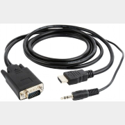 Кабель GEMBIRD Cablexpert HDMI to VGA+3.5mm Jack (A-HDMI-VGA-03-6)