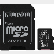 Карта памяти KINGSTON Canvas Select Plus microSDXC 64GB с адаптером SD (SDCS2/64GB)