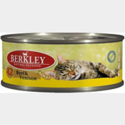 Влажный корм для кошек BERKLEY говядина с олениной консервы 100 г (4250231532535)