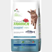 Сухой корм для кошек TRAINER Natural Exigent Adult океаническая рыба 1,5 кг (8015699007690)