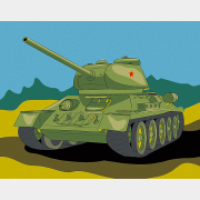 Картина по номерам АРТВЕНТУРА Mini Танк Т-34 16,5х13 см (16130059)