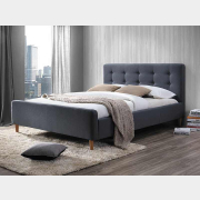 Кровать двуспальная SIGNAL Pinko серый 160х200 см (PINKO160SZ)