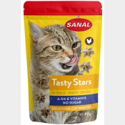Лакомство для кошек SANAL Tasty Stars птица 40 г (8711908388207)
